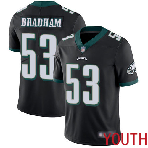 Youth Philadelphia Eagles #53 Nigel Bradham Black Alternate Vapor Untouchable NFL Jersey Limited Player Football->youth nfl jersey->Youth Jersey